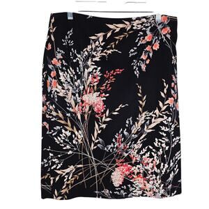 Talbots Black Pink Stunning Business Work Vacation Women's Lined Skirt 10